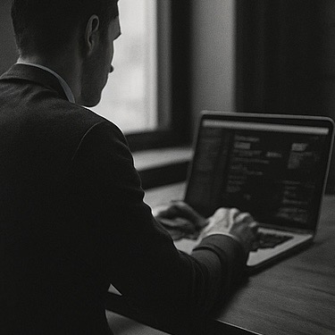 Person on laptop for booking